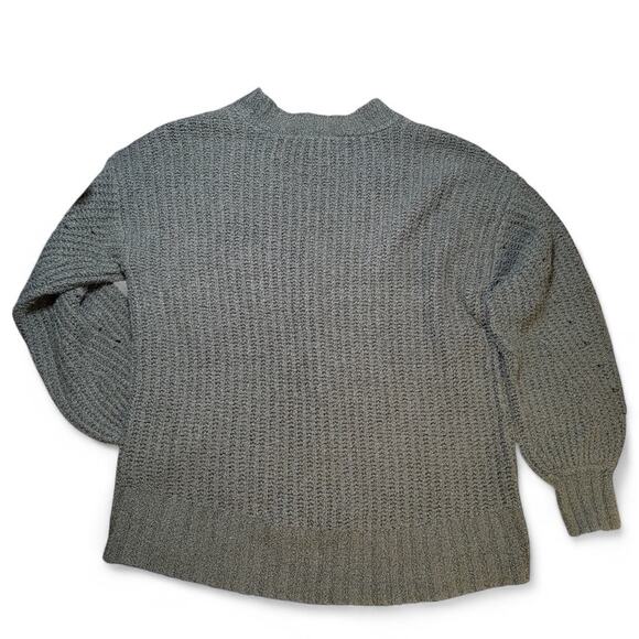 American Eagle Buttoned Boxy Cardigan Sweaters Size XS Oversized Gray Green Cozy - Picture 16 of 16